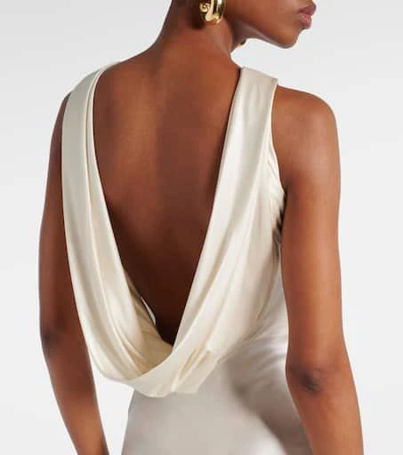 Open-back satin maxi dress 商品