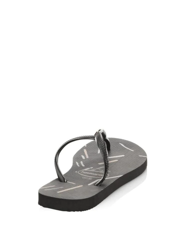 商品Havaianas|Slim Logo Metal Rubber Flip Flops,价格¥97,第2张图片详细描述