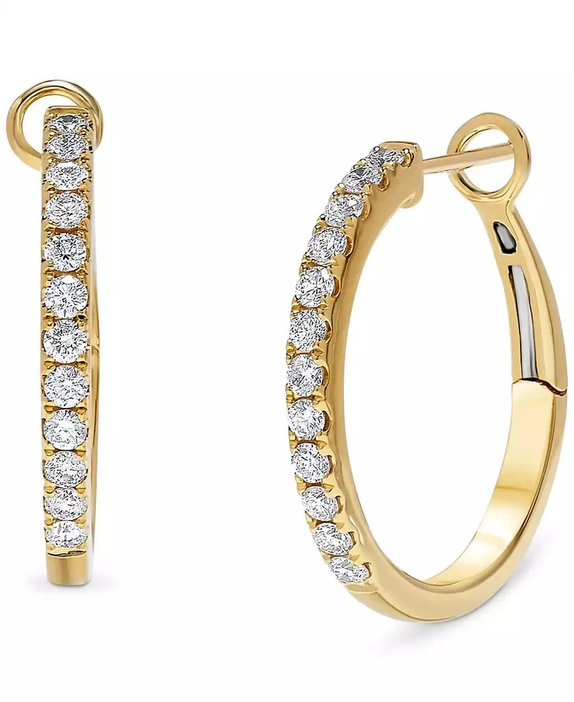 商品Macy's|Diamond Hoop Earrings (1/2 ct. t.w.) in 14k Gold,价格¥7178,第1张图片