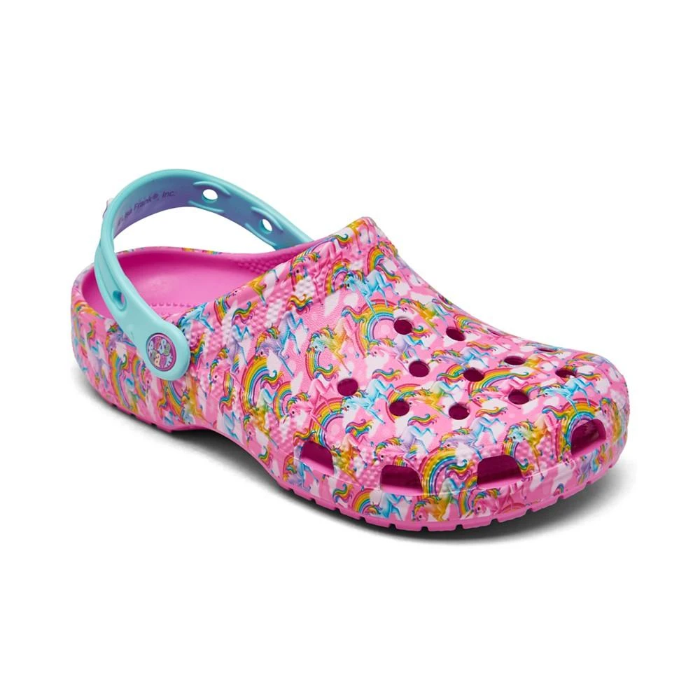商品Crocs|Little Girls Lisa Frank Unicorn Classic Clogs from Finish Line,价格¥376,第1张图片
