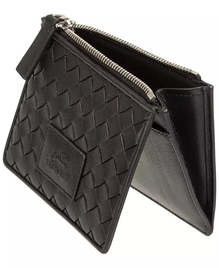 商品Mancini Leather Goods|Women's Basket Weave Collection RFID Secure Card Case and Coin Pocket,价格¥408,第5张图片详细描述