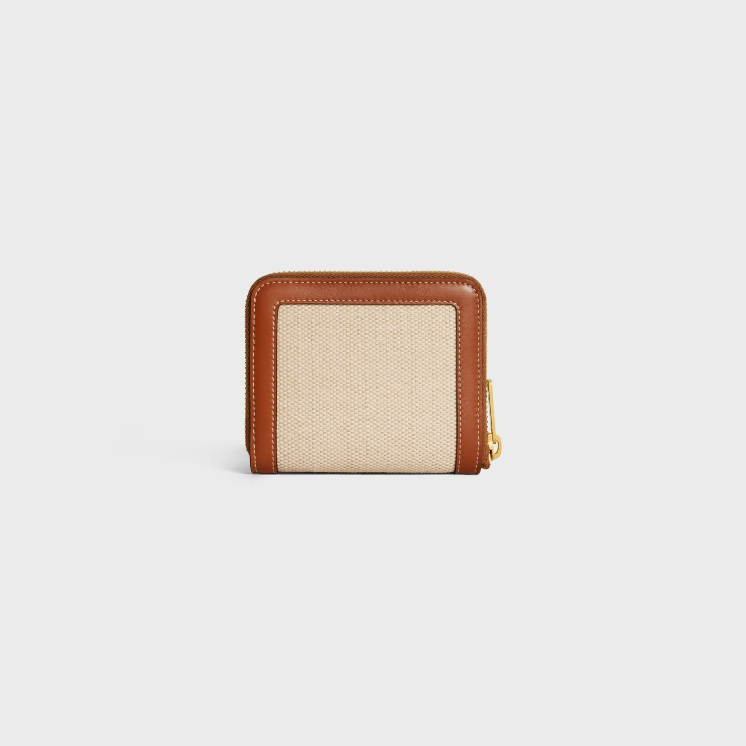 【预售】 赛琳 24秋冬 女士 钱包 COMPACT ZIPPED WALLET CUIR TRIOMPHE IN TEXTILE AND CALFSKIN 10L742FAZ.02NT 商品
