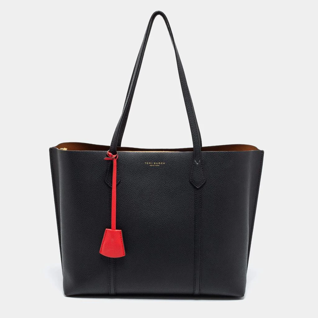 商品[二手商品] Tory Burch|Tory Burch Black Leather Triple Compartment Perry Tote,价格¥1905,第1张图片