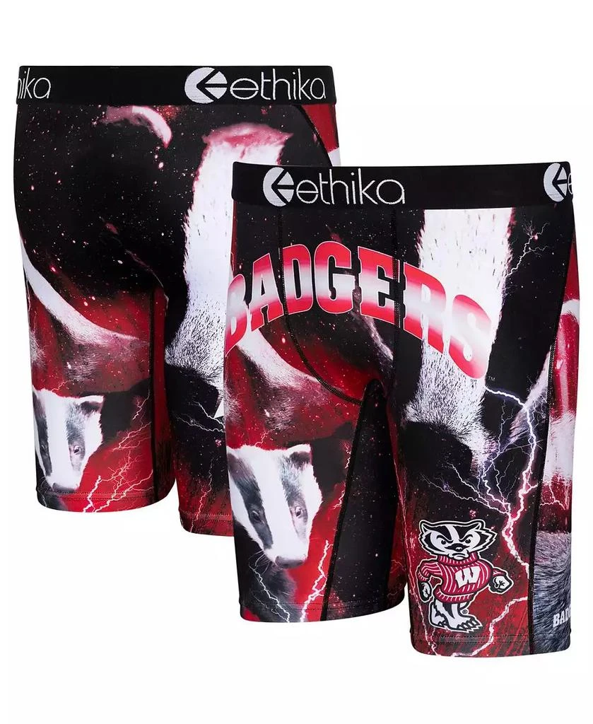 商品Ethika|Men's Red Wisconsin Badgers Spirit Boxer Briefs,价格¥243,第1张图片