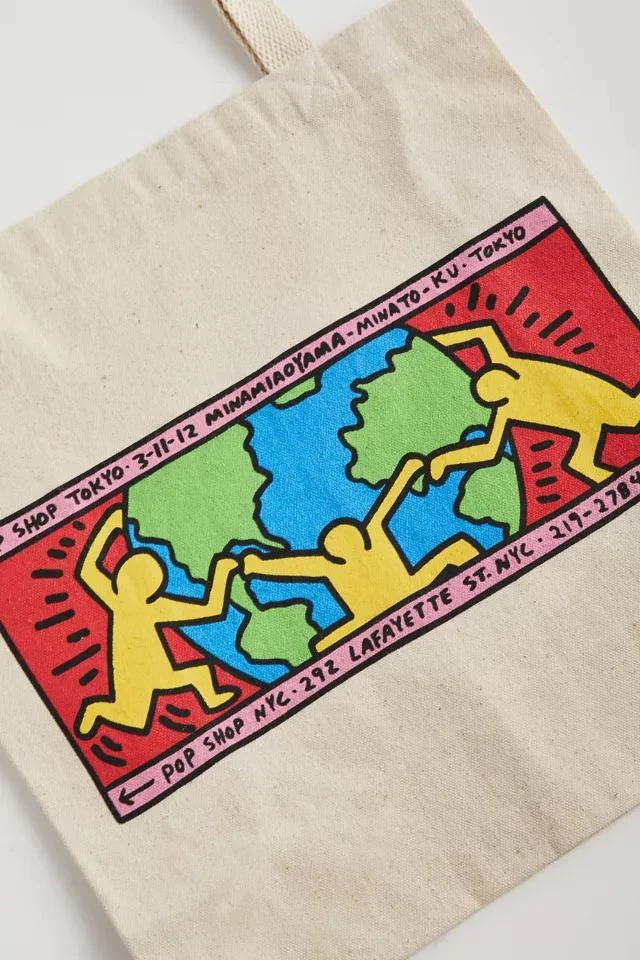 商品Urban Outfitters|Keith Haring Globe Tote Bag,价格¥75,第3张图片详细描述