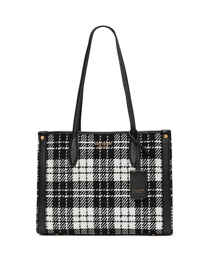 商品Kate Spade|Market Posh Medium Plaid Jacquard Tote,价格¥1488,第1张图片