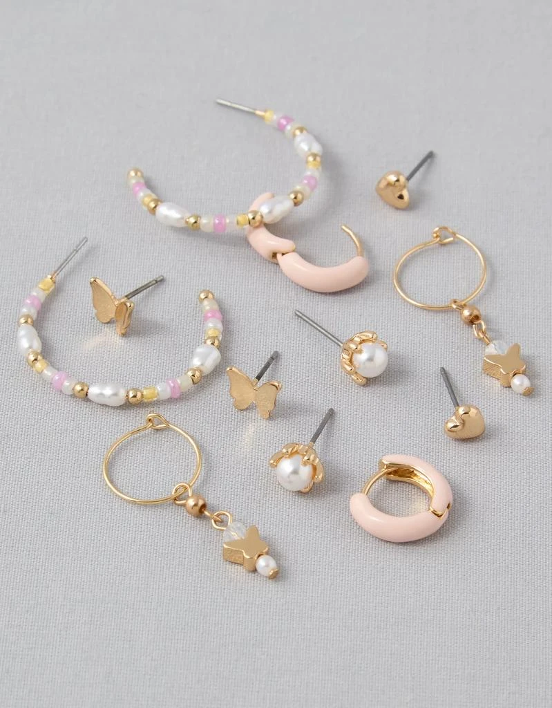 商品AE|AEO Pearl Butterfly Earrings 6-Pack,价格¥91,第1张图片