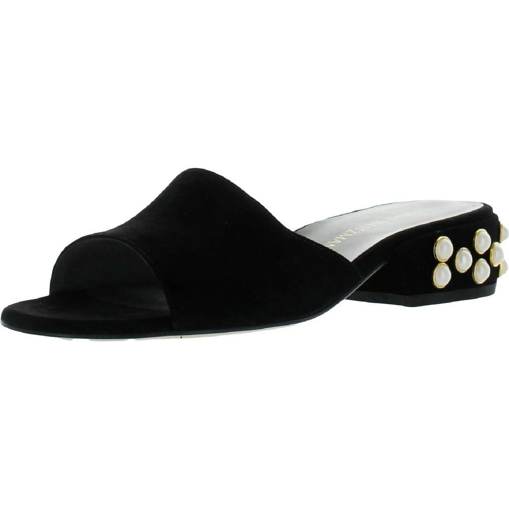商品Stuart Weitzman|Stuart Weitzman Womens Slidepearl Suede Comfort Insole Block Heel,价格¥518,第1张图片