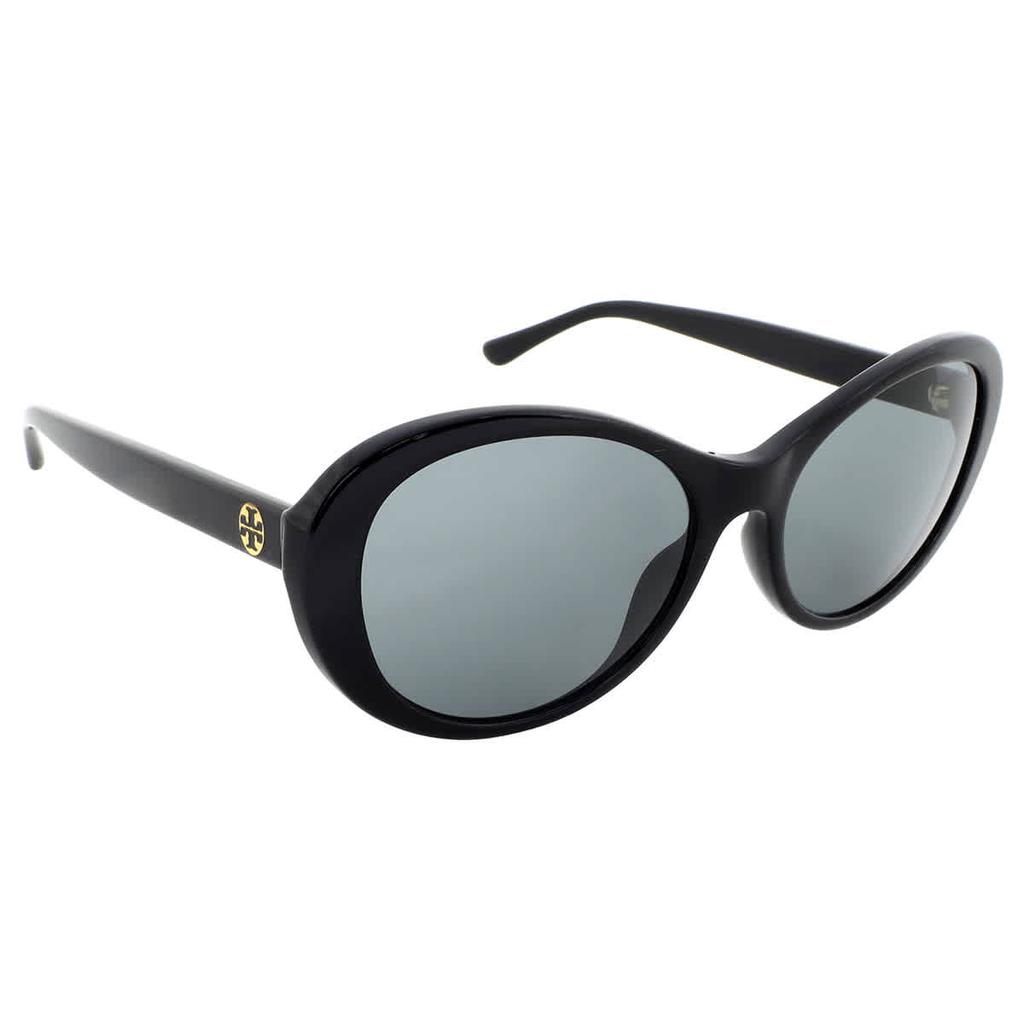 Tory Burch Grey Oval Ladies Sunglasses TY7151 170987 55商品第1张图片规格展示