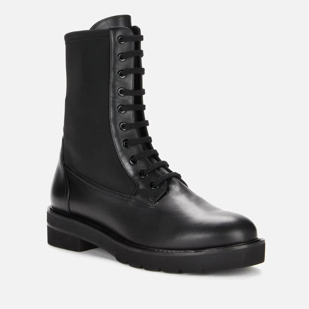 商品Stuart Weitzman|Stuart Weitzman Women's Ande Lift Leather Lace Up Boots - Black,价格¥1493,第2张图片详细描述