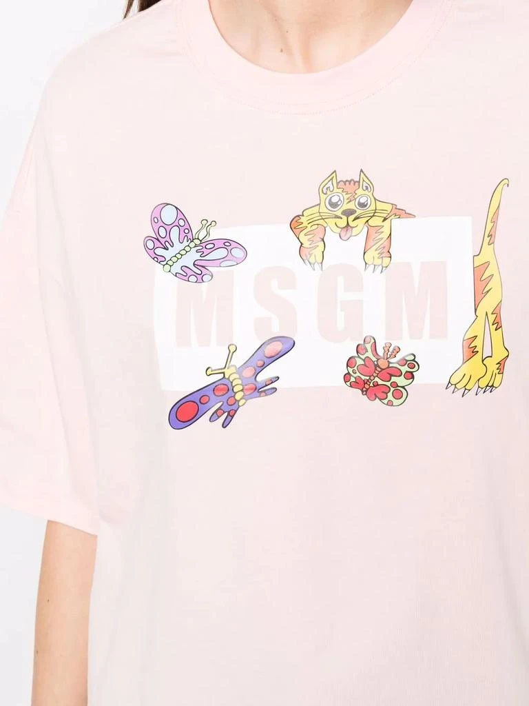 商品MSGM|MSGM logo-print short-sleeve T-shirt,价格¥728,第5张图片详细描述