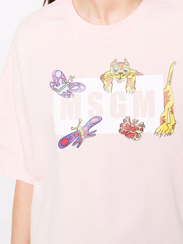 商品MSGM|MSGM logo-print short-sleeve T-shirt,价格¥721,第7张图片详细描述