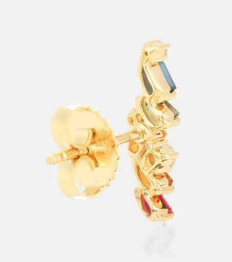 商品Suzanne Kalan|Rainbow Fireworks 18kt gold earrings with diamonds and sapphires,价格¥17621,第5张图片详细描述