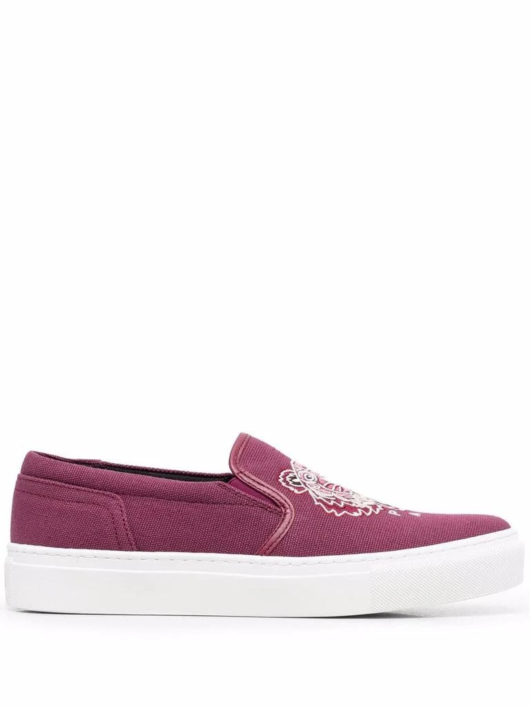 商品Kenzo|Kenzo Women's Fuchsia Cotton Slip On Sneakers,价格¥1839,第1张图片
