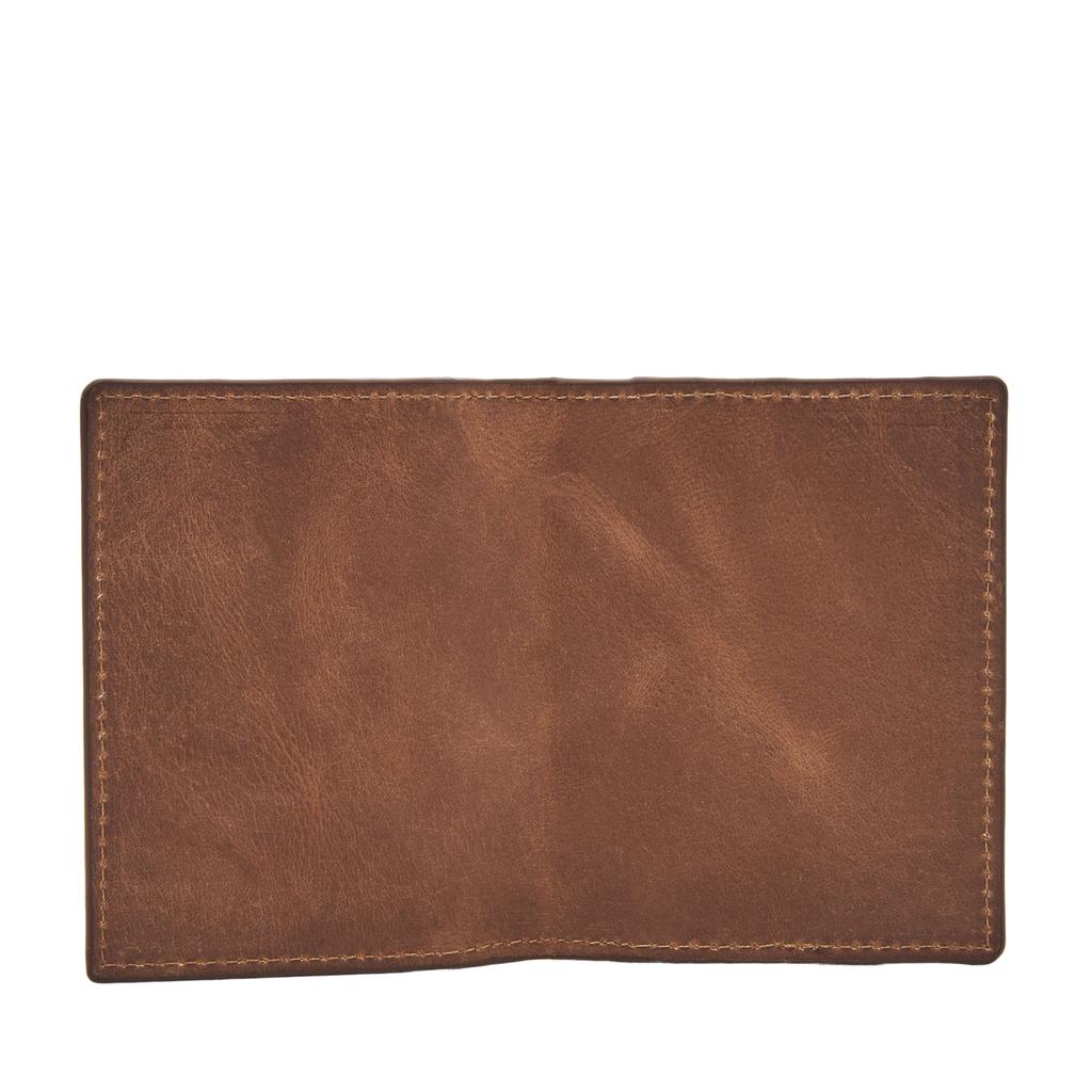 Fossil Men's Taren Brown Leather Front Pocket Wallet Wallet商品第2张图片规格展示