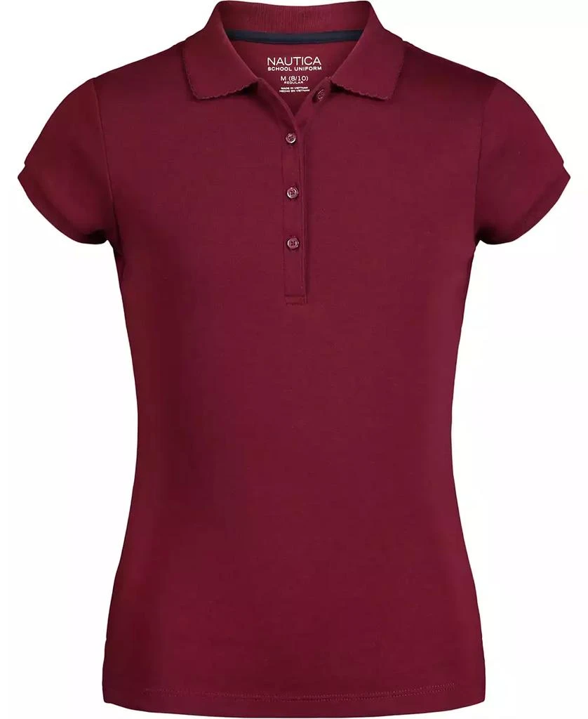 商品Nautica|Big Girls Uniform Short Sleeve Polo Shirt,价格¥109,第1张图片