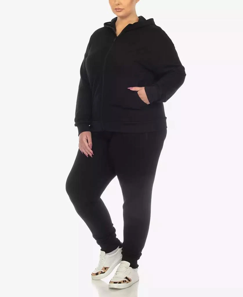 商品White Mark|Plus Size Fleece Lined 2 Pc Tracksuit Set,价格¥627,第3张图片详细描述