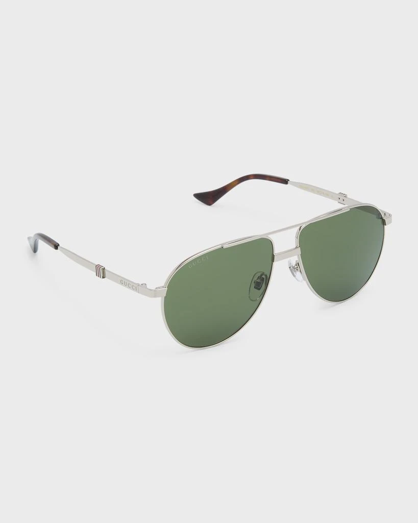 商品Gucci|Men's GG1440Sm Metal Aviator Sunglasses,价格¥2300,第1张图片