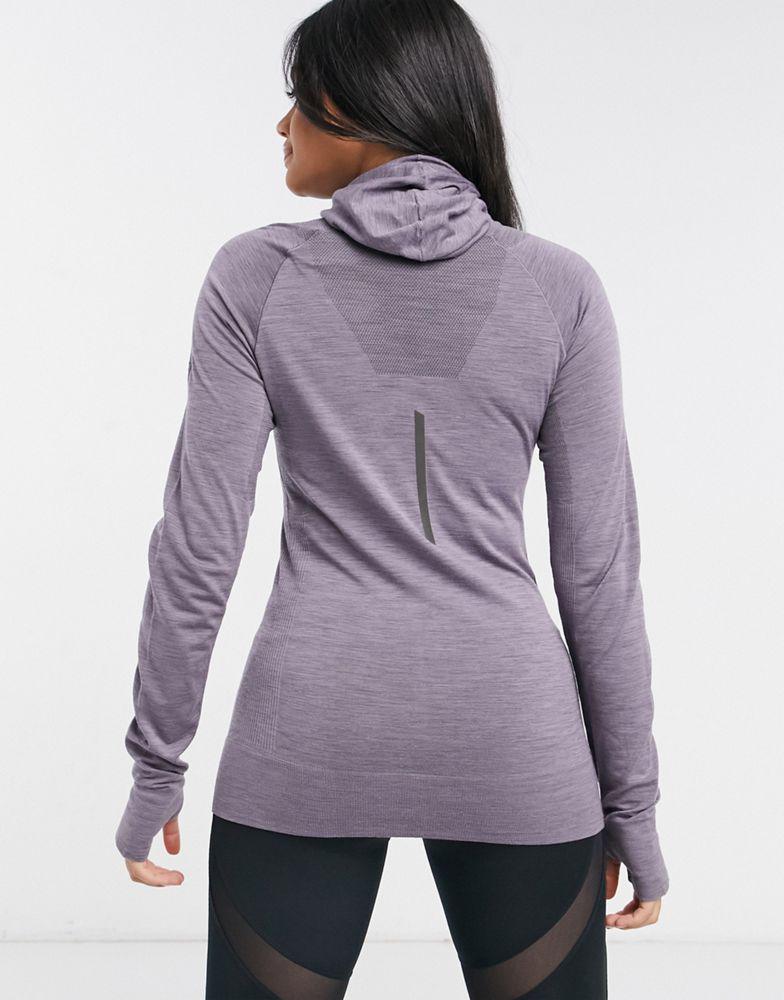 Asics Metarun long sleeve top in lavender grey商品第2张图片规格展示
