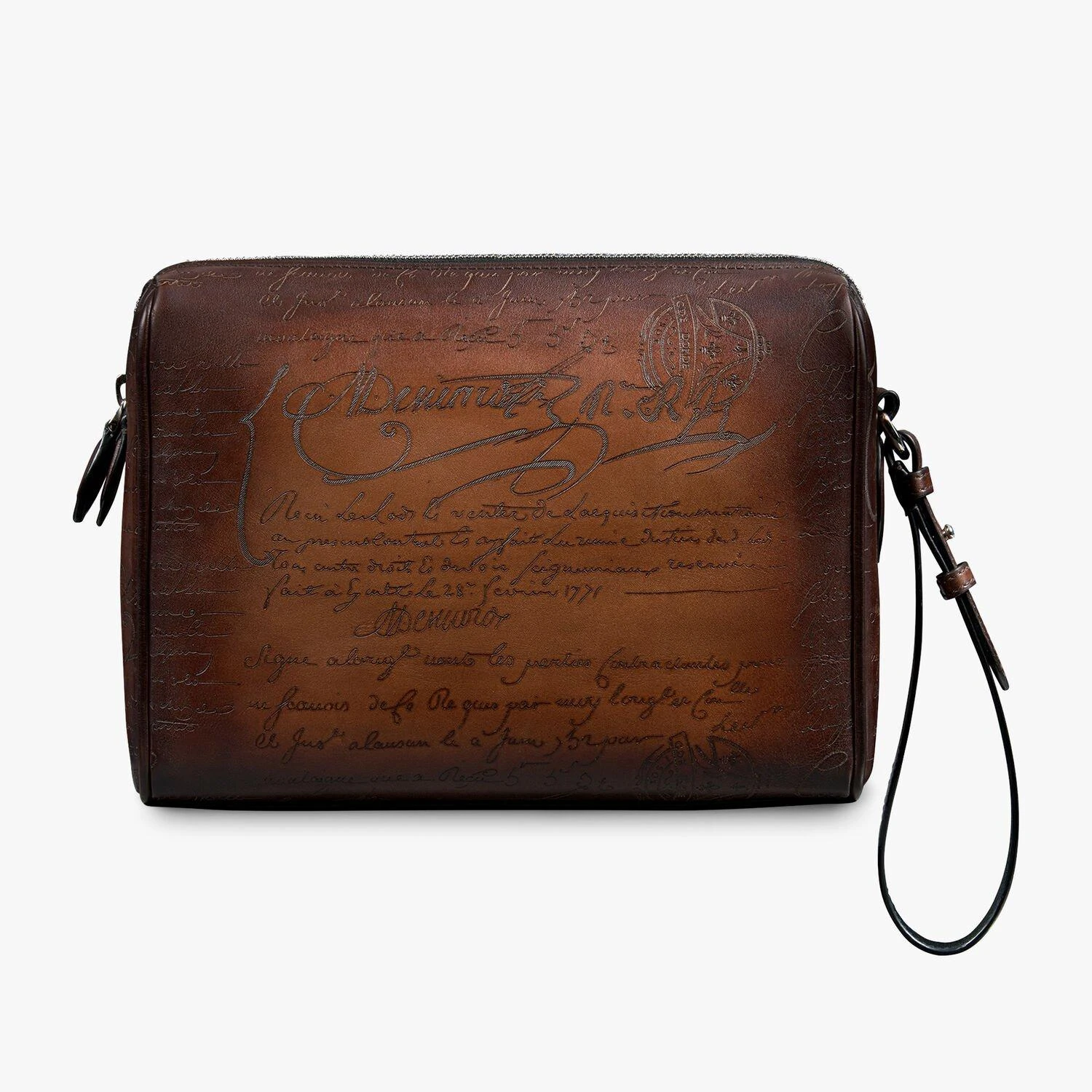 【预售】 伯鲁提 24秋冬 男士 手拿包 Rosewood Scritto Leather Pouch ROSEWOOD__NEO-JOUR-V2_ML6 商品