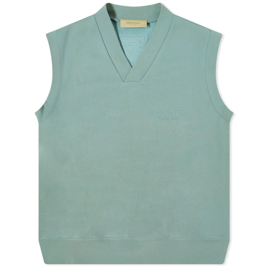 商品Essentials|Fear of God Essentials Pullover V-Neck Vest - Sycamore,价格¥403,第1张图片