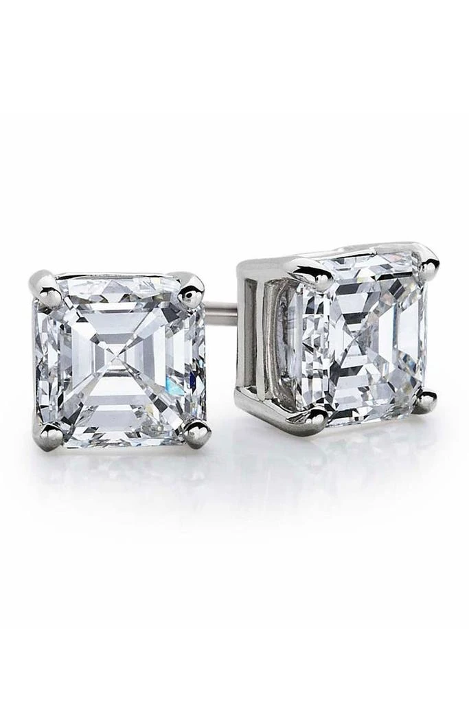 商品Suzy Levian|Sterling Silver Asscher-Cut Cubic Zirconia Stud Earrings,价格¥662,第1张图片
