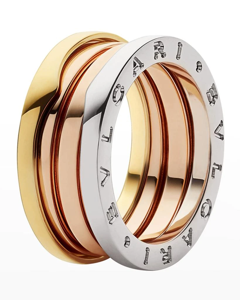 商品BVLGARI|B.Zero1 Tricolor Gold 3-Band Ring, Size 54,价格¥22130,第1张图片