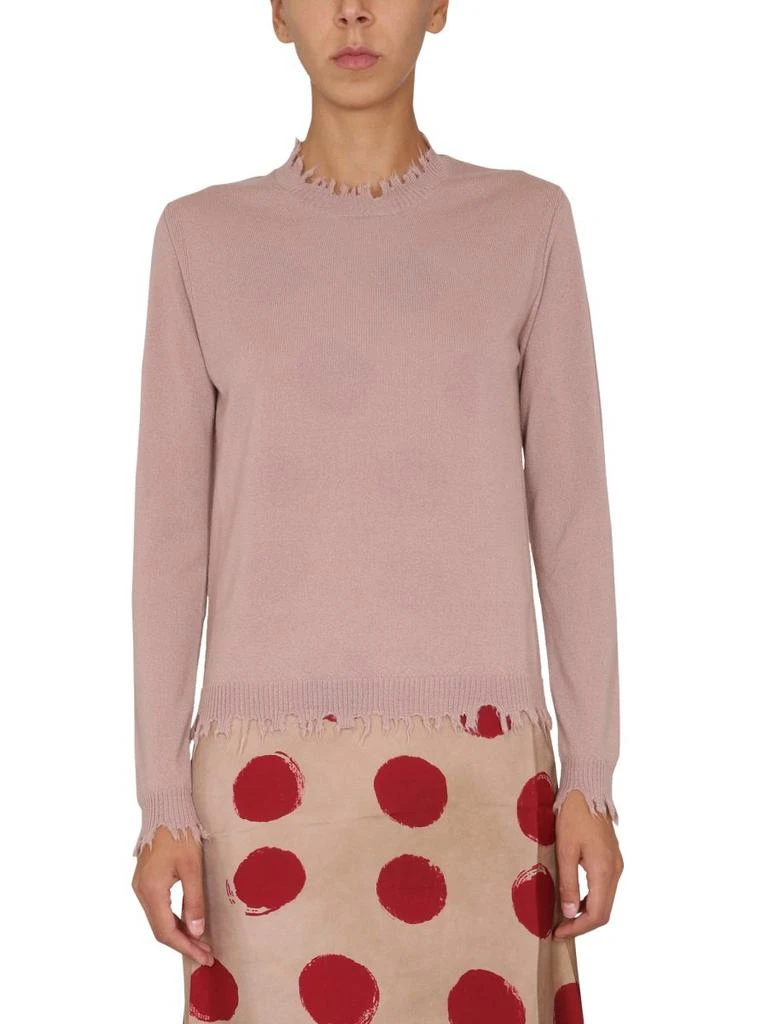 商品Uma Wang|Uma Wang Cut Edges Long Sleeved Top,价格¥1885,第1张图片