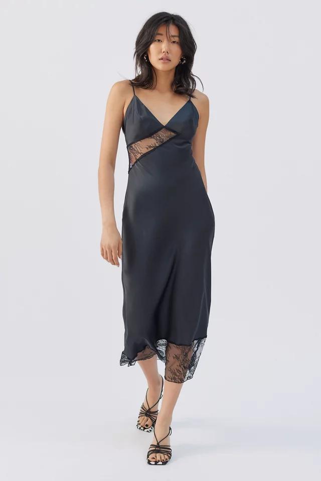 UO Rose Satin Slip Dress商品第1张图片规格展示