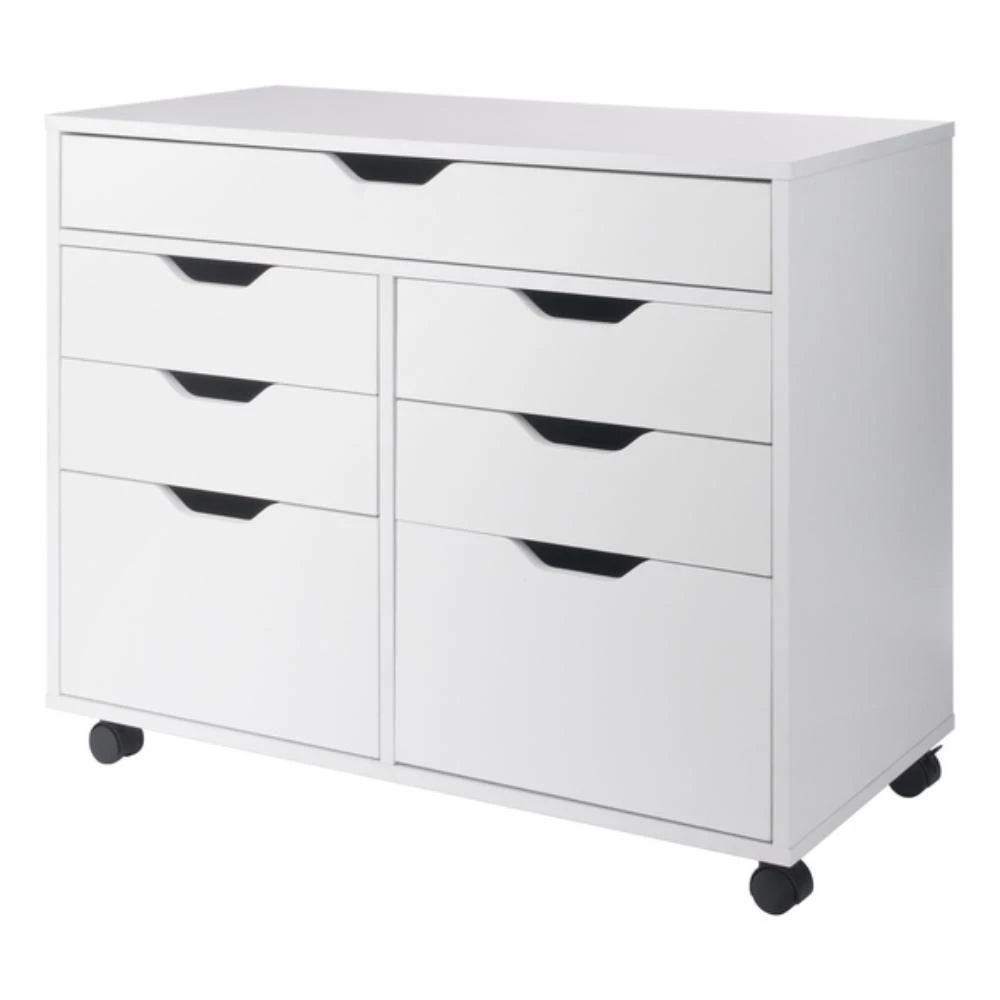 商品Hivvago|5-Drawer Mulit-Storage Mobile Cabinet White,价格¥2402,第1张图片