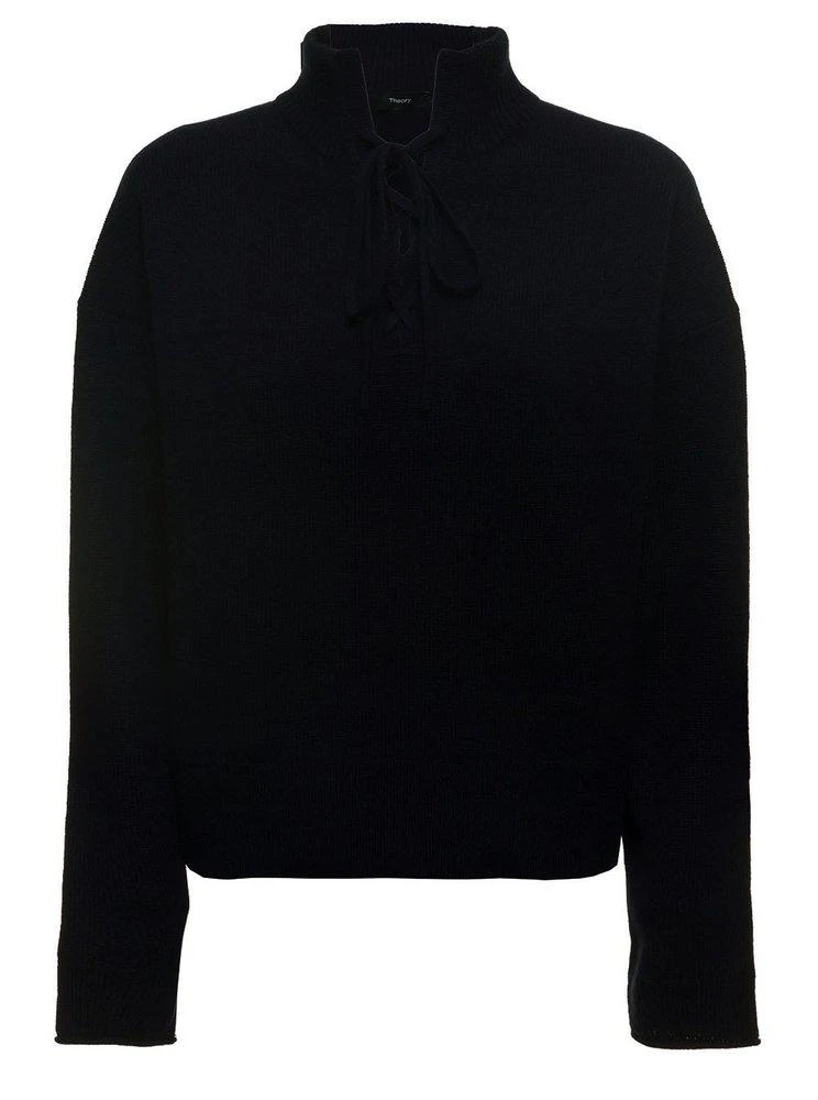 商品Theory|Theory Lace-Up Detailed Long-Sleeved Jumper,价格¥1860,第1张图片