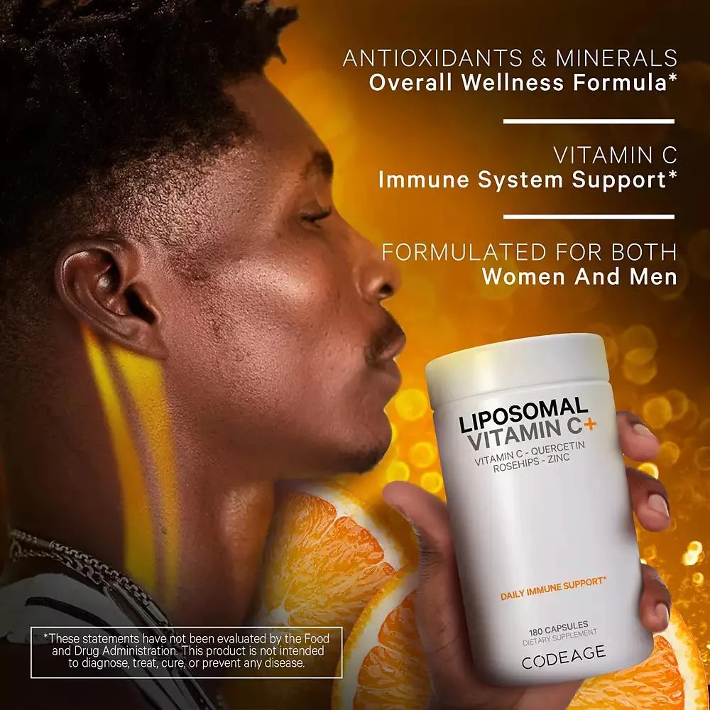 商品Codeage|Liposomal Vitamin C, Citrus Bioflavonoids, Elderberry Powder,价格¥269,第2张图片详细描述
