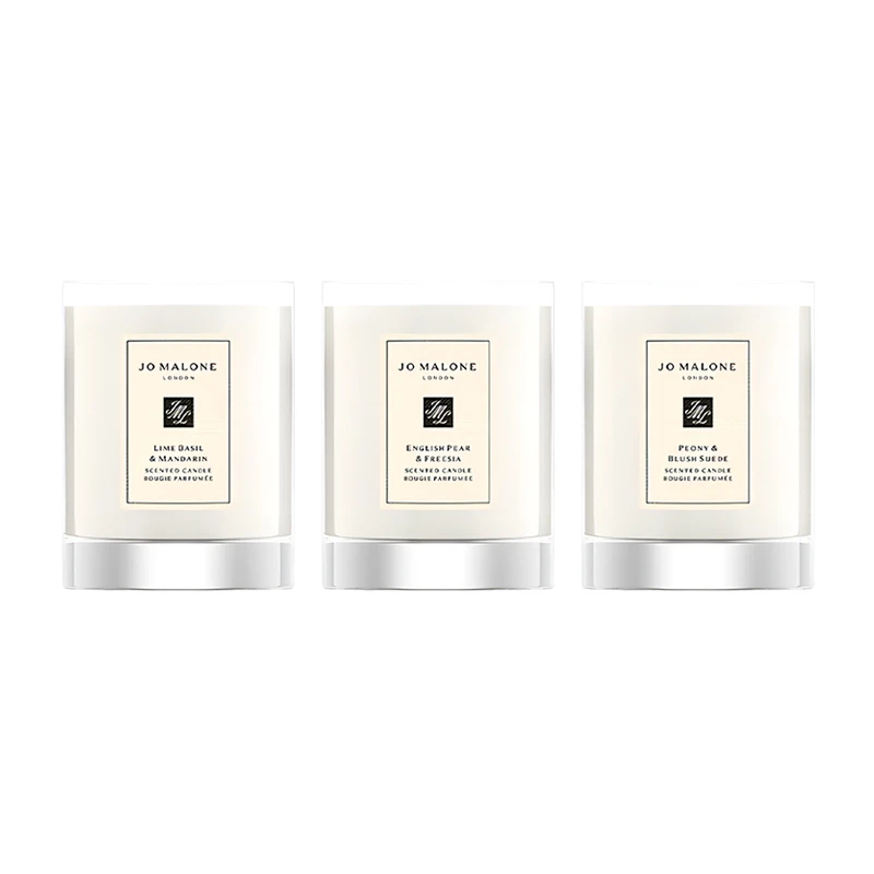 商品Jo Malone London|祖·玛珑 室内香氛香薰蜡烛套装60gx3 [英国梨与小苍兰+青柠罗勒与柑橘+牡丹与胭红麂绒],价格¥465,第1张图片