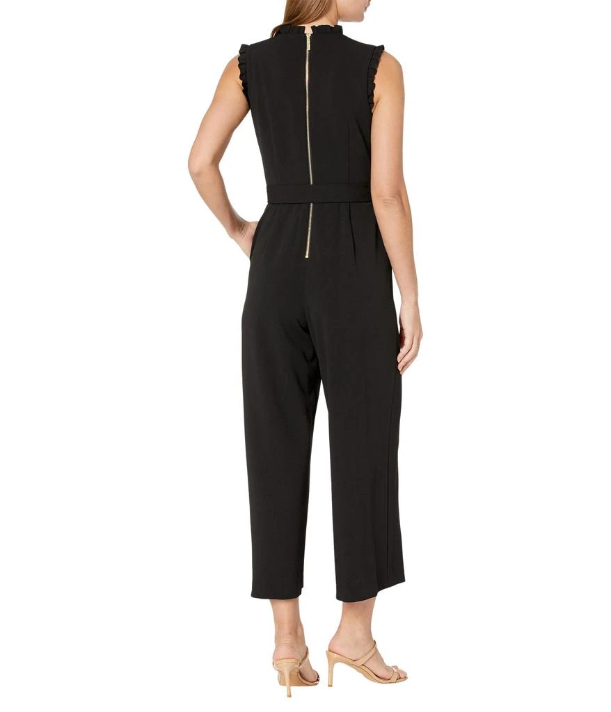 商品Calvin Klein|Scuba Crepe Jumpsuit with Ruffle Hem Detail,价格¥542,第2张图片详细描述