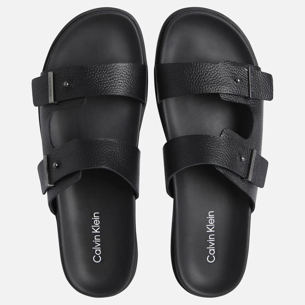 商品Calvin Klein|CALVIN KLEIN MEN'S LEATHER DOUBLE STRAP SANDALS - CK BLACK,价格¥382,第3张图片详细描述