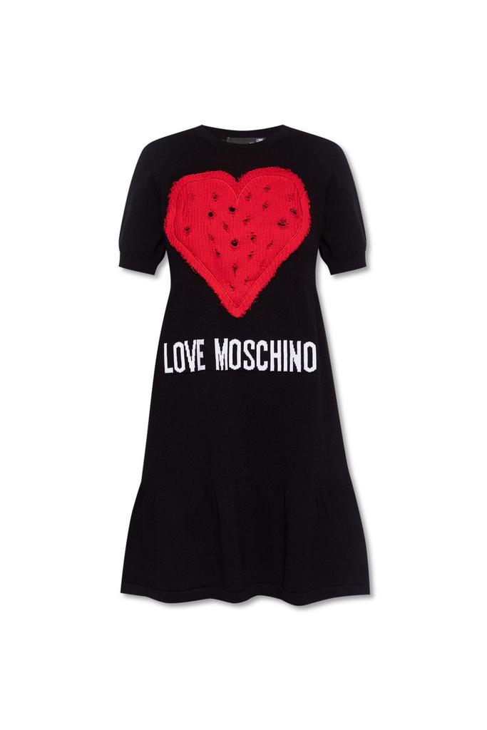 Love Moschino Logo Intarsia Mini Knitted Dress商品第1张图片规格展示