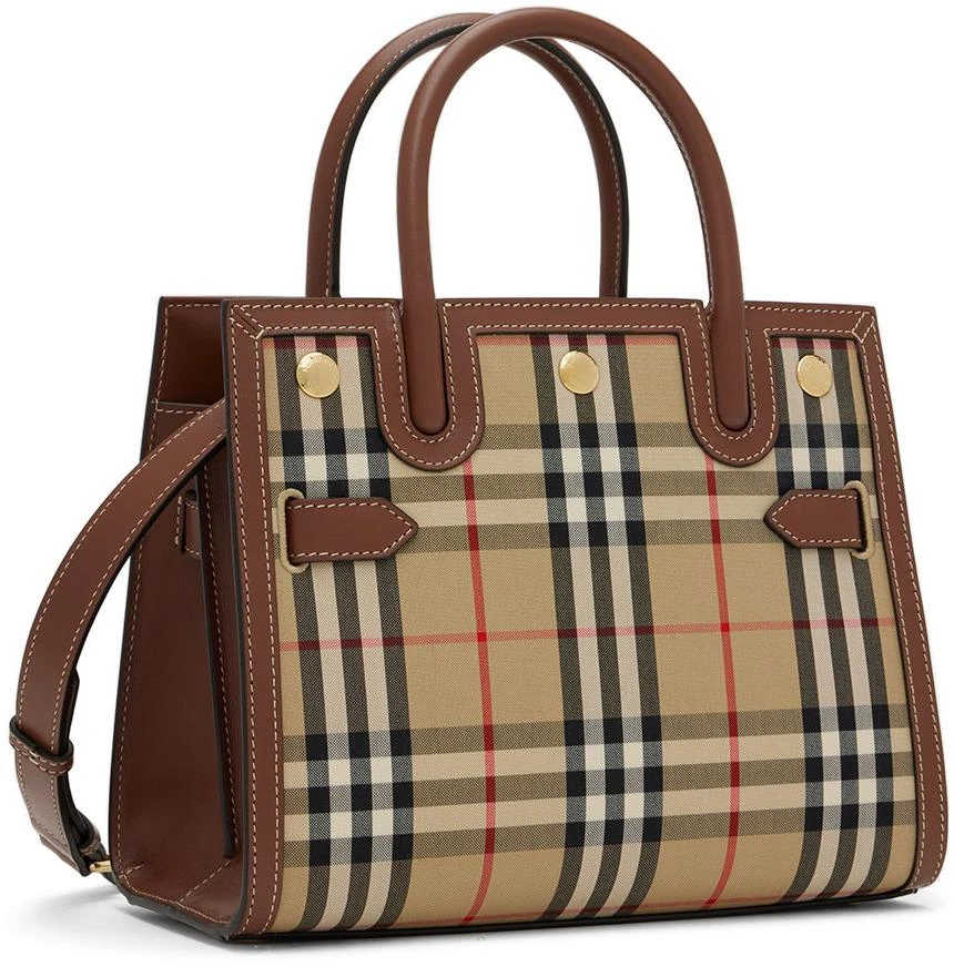 商品Burberry|驼色迷你 Vintage Check Title 托特包,价格¥20911,第2张图片详细描述