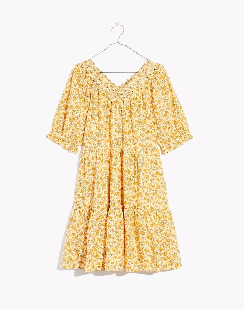Eyelet-Trim Tiered Mini Dress in Piccola Floral 商品