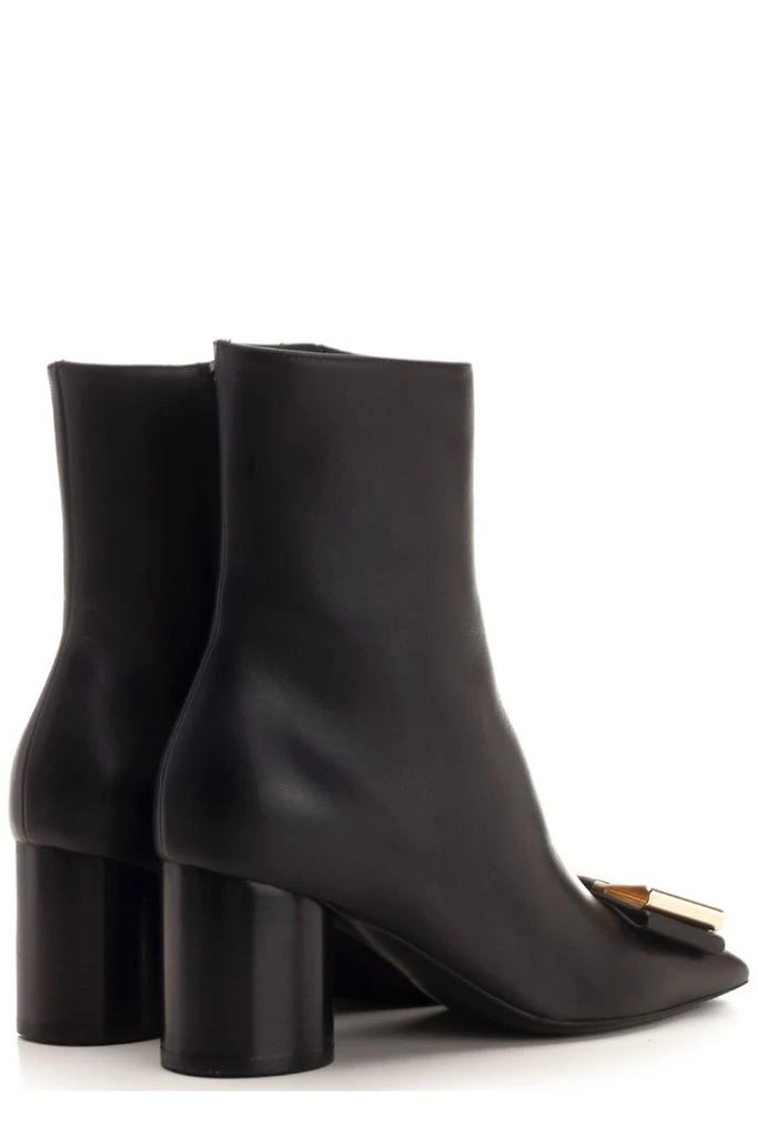 商品Salvatore Ferragamo|Salvatore Ferragamo Bow-Detailed Side-Zip Ankle Boots,价格¥6677-¥7122,第3张图片详细描述