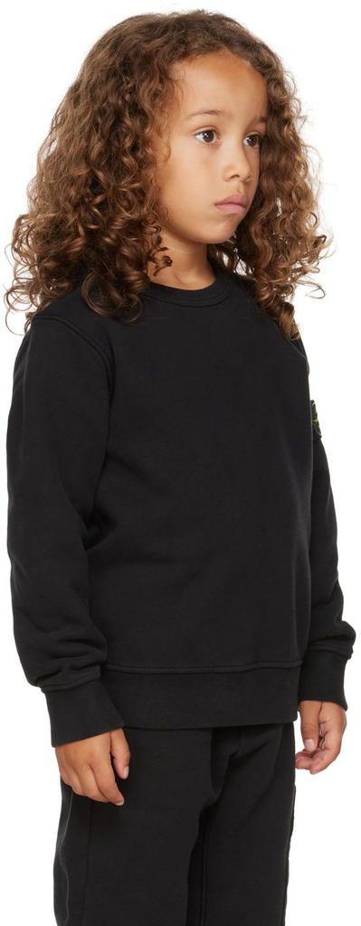 Kids Black Garment-Dyed Sweatshirt商品第2张图片规格展示