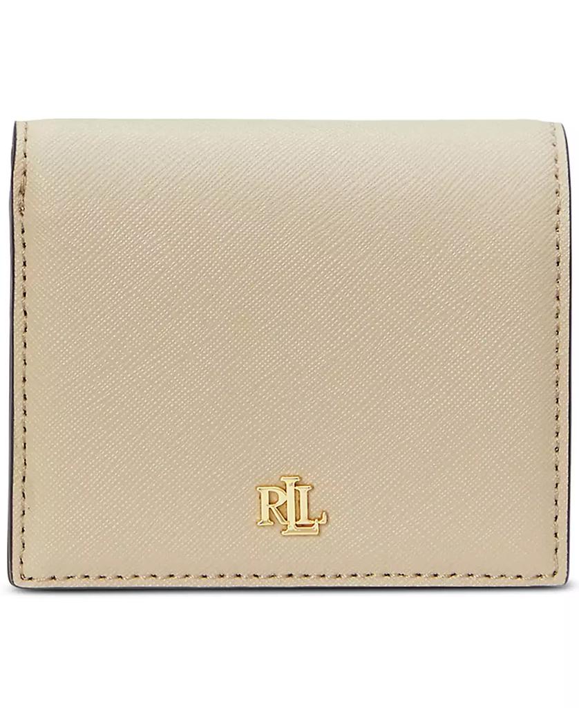 Portefeuille compact en cuir quadrillé image 2