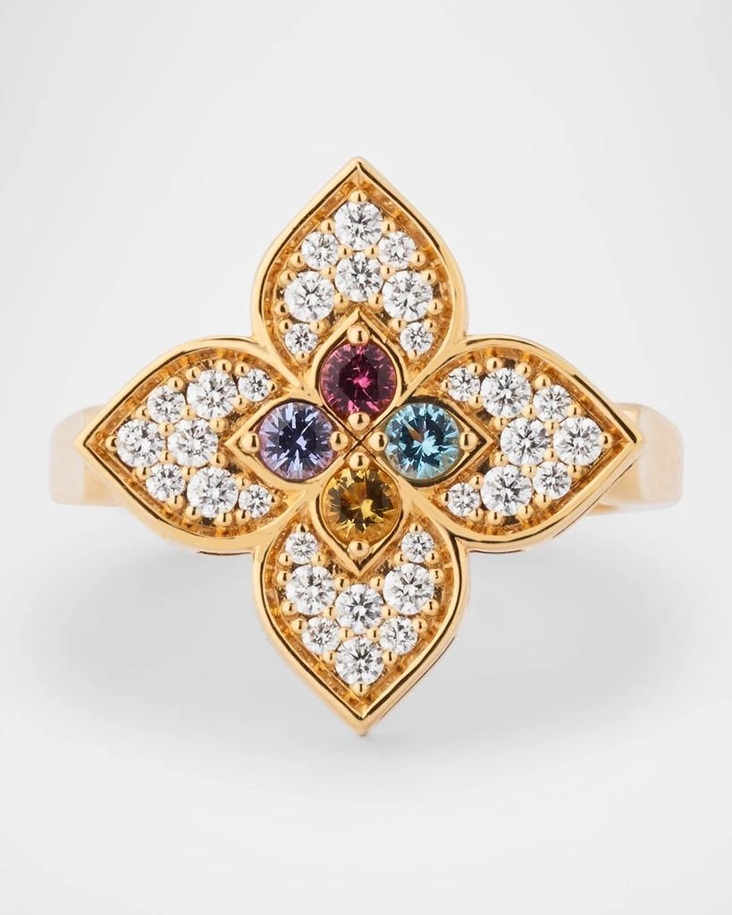 商品Roberto Coin|18K Rose Gold Venetian Princess Diamond Ring with Topaz, Tanzanite, Rubellite, and Citrine,价格¥33583,第1张图片