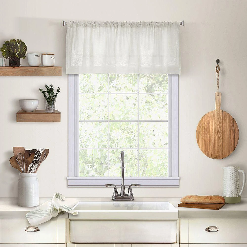 商品Elrene Home Fashions|Cameron Kitchen Window Valance, 15" x 60",价格¥178,第1张图片