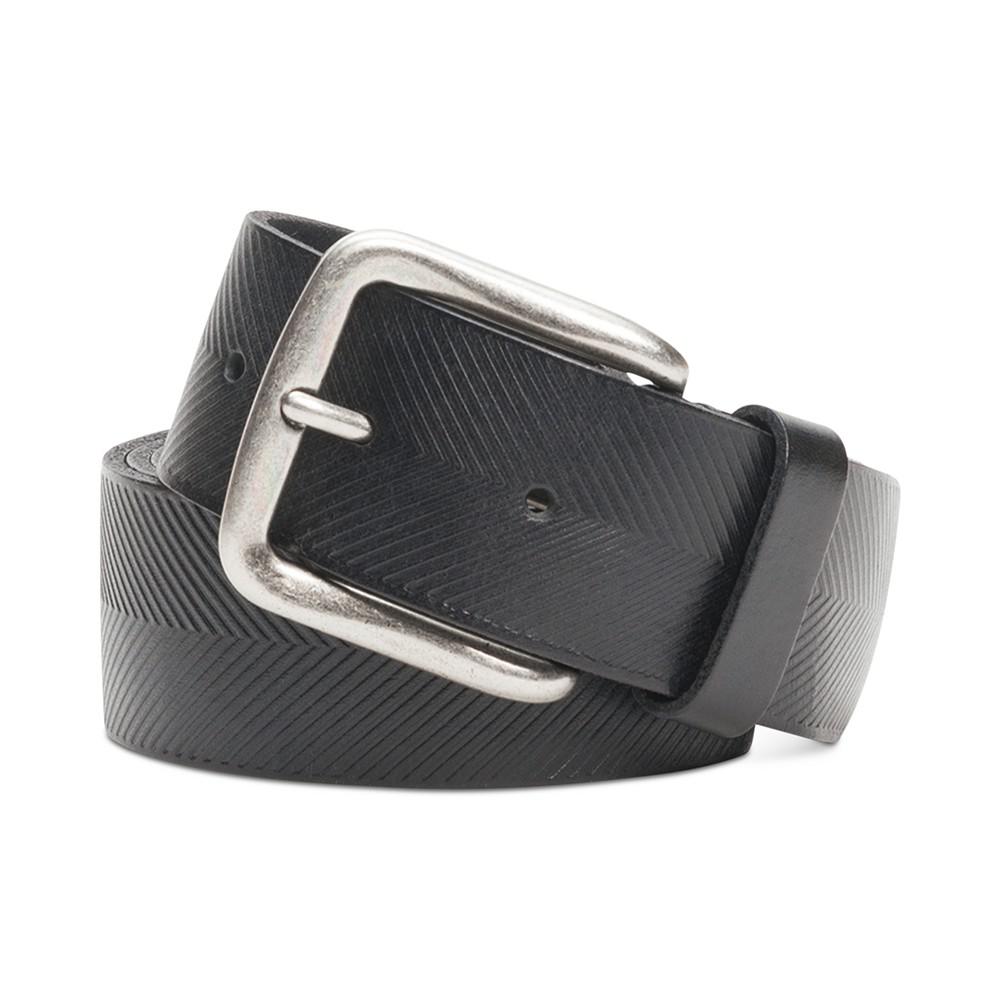 Men's Textured Leather Belt商品第2张图片规格展示