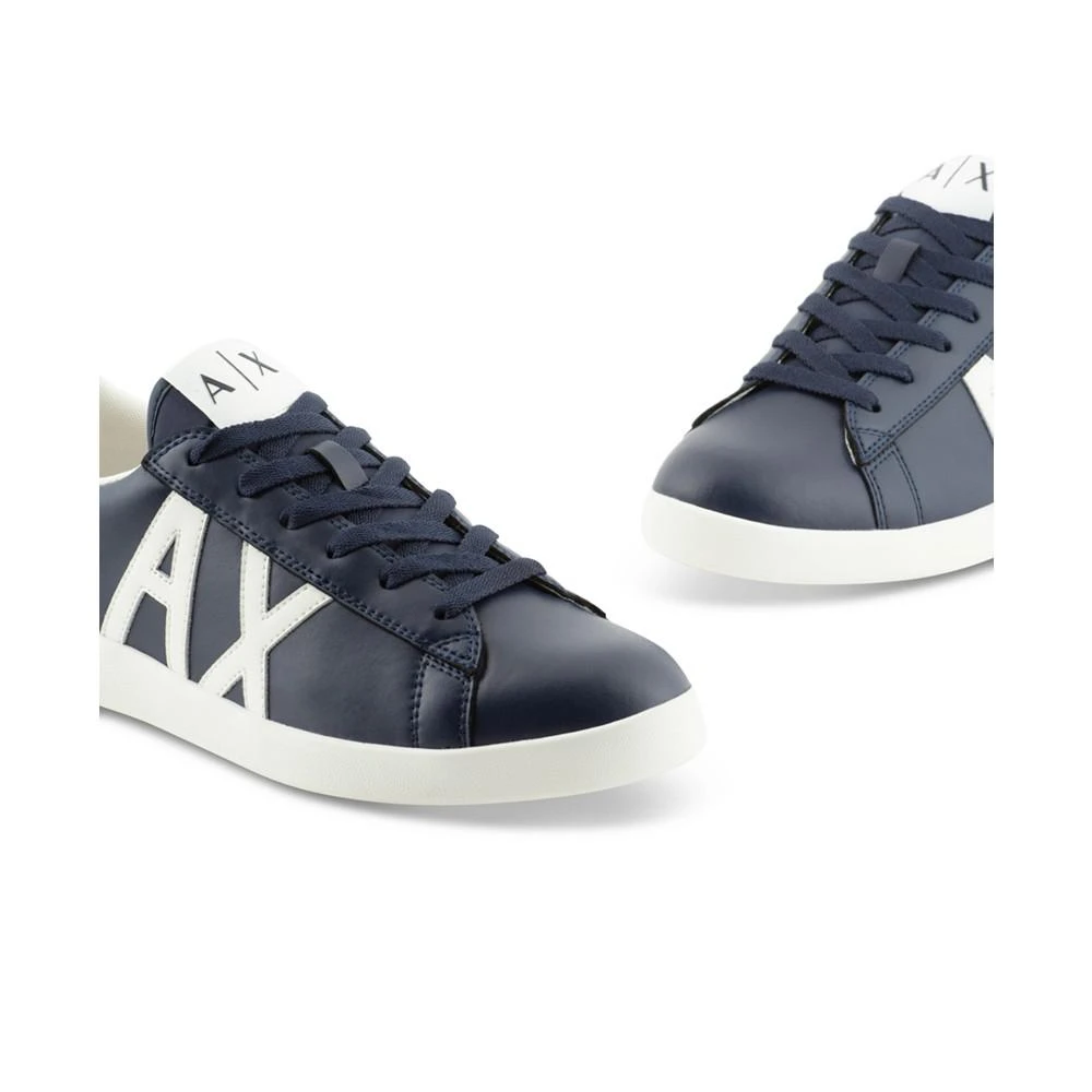 商品Armani Exchange|Men's Leather Logo Sneaker,价格¥1116,第4张图片详细描述