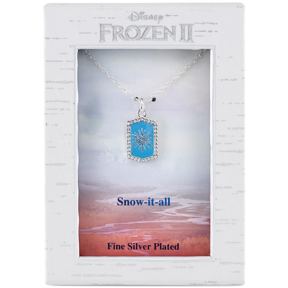 Frozen 2 Snowflake Pendant Necklace, 16" + 2" extender in Silver Plate商品第2张图片规格展示