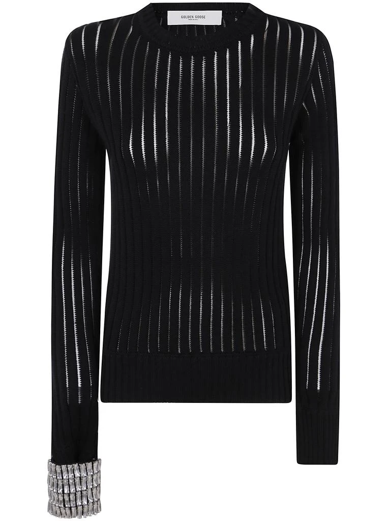 商品Golden Goose|JOURNEY W`S  CREWNECK LONG SLEEVES NELLY NYLON /ORGANIC COTTON,价格¥4722,第1张图片