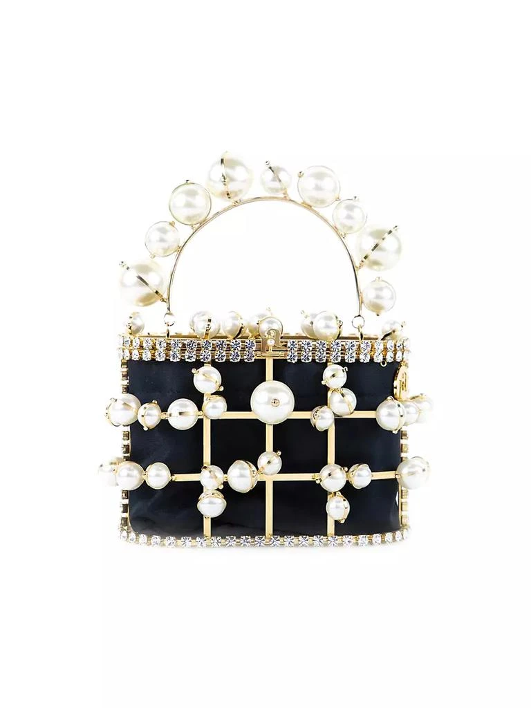 商品ROSANTICA|Holli Explosion Faux Pearl-Embellished Top Handle Bag,价格¥11716,第1张图片