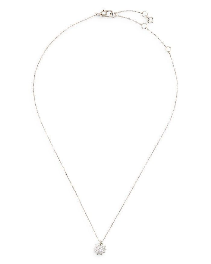 商品Kate Spade|Sunny Cubic Zirconia Halo Pendant Necklace in Gold Tone, 16"-19",价格¥307,第2张图片详细描述