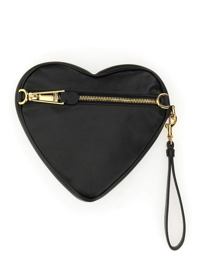 商品Moschino|Moschino Women's  Black Leather Pouch,价格¥4567,第1张图片